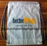 0.07mm White Frosted CPE Drawstring Back Pack For Fitness Convenient Storage Bag