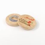 Blank Round Sublimation Wooden Beer Bottle Opener With Magnetic