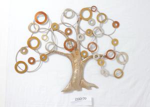 Quality Rose Gold Silver Frameless Tree Metal Wall Art Decor wholesale