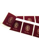 Gold Hot-pressed Embossed Velvet Flocking Adhesive Sticker, Suitable for Candles