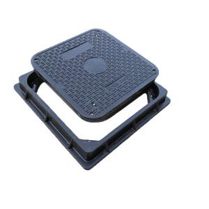 Quality Corrosion Resistant FRP Manhole Cover 600*600mm Medium Duty Sewer Lid wholesale