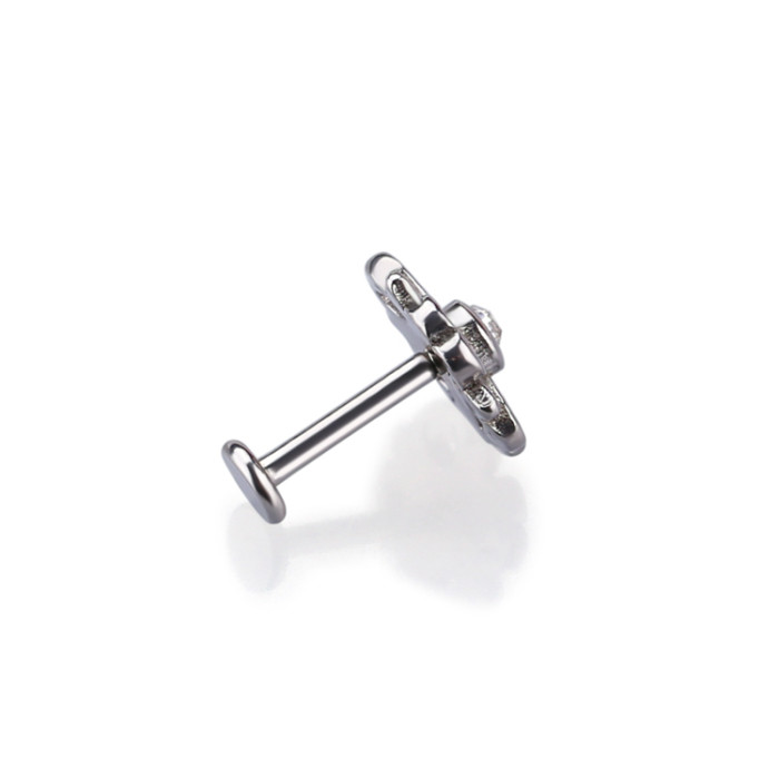 High Quality Piercing Jewelry Flower Fashion Lip Ring Labret Lip Ring