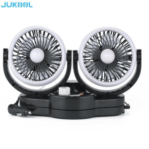 Quality Twin Head 5 Inch 12 Volt ABS Rechargeable Electric Fan wholesale