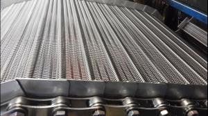 Quality Industrial Stainless Steel Flat Wire Conveyor Belt Chain / Pressed Edge Treatment wholesale