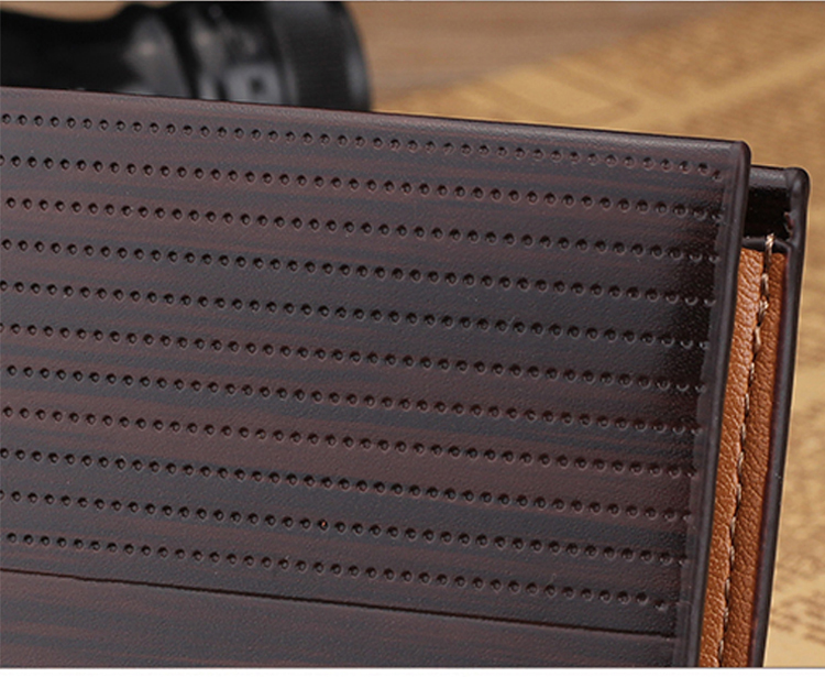 Designer Logo Men's Slim Wallet Waterproof PU Leather with Short Money Purses and Holders