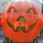 Customizable Fiberglass Animatronic Halloween Pumpkin Spider For Halloween