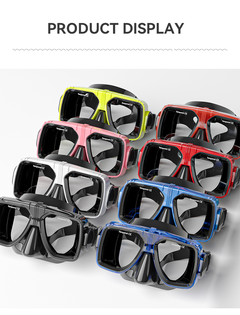 Adult Diver Liquid Silicone Prescription Dive Mask Scuba Corrective Lenses