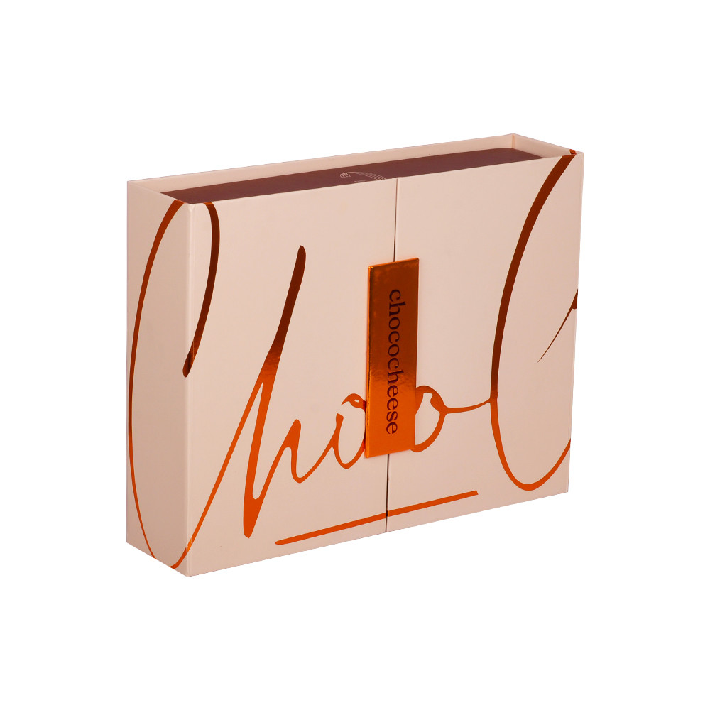 Art Paper Double Door Cake Gift Box Packaging Magnetic Closure