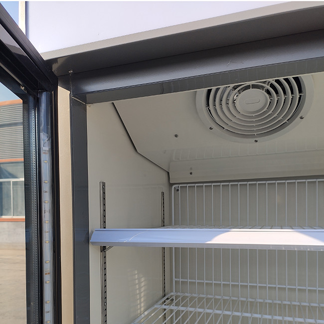 Air Cooling Upright Glass Door Freezer 360L -1260L Display Volume With Auto Defrost System