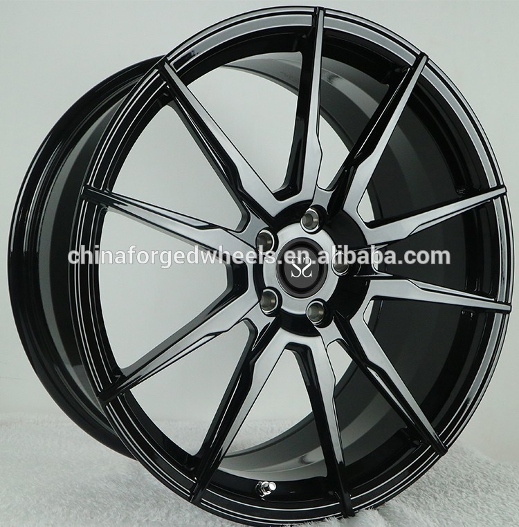 Gloss Black Customized 20 Staggered Car Alloy Rims For Ferrari 458