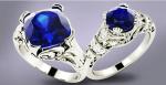Synthetic Sapphire Al2O3 Blue Raw Gemstone Jewelry Industry High Hardness