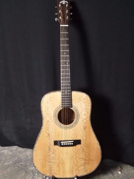 Free shipping AAAA handmade all Solid guitar dreadnought body guitar imported