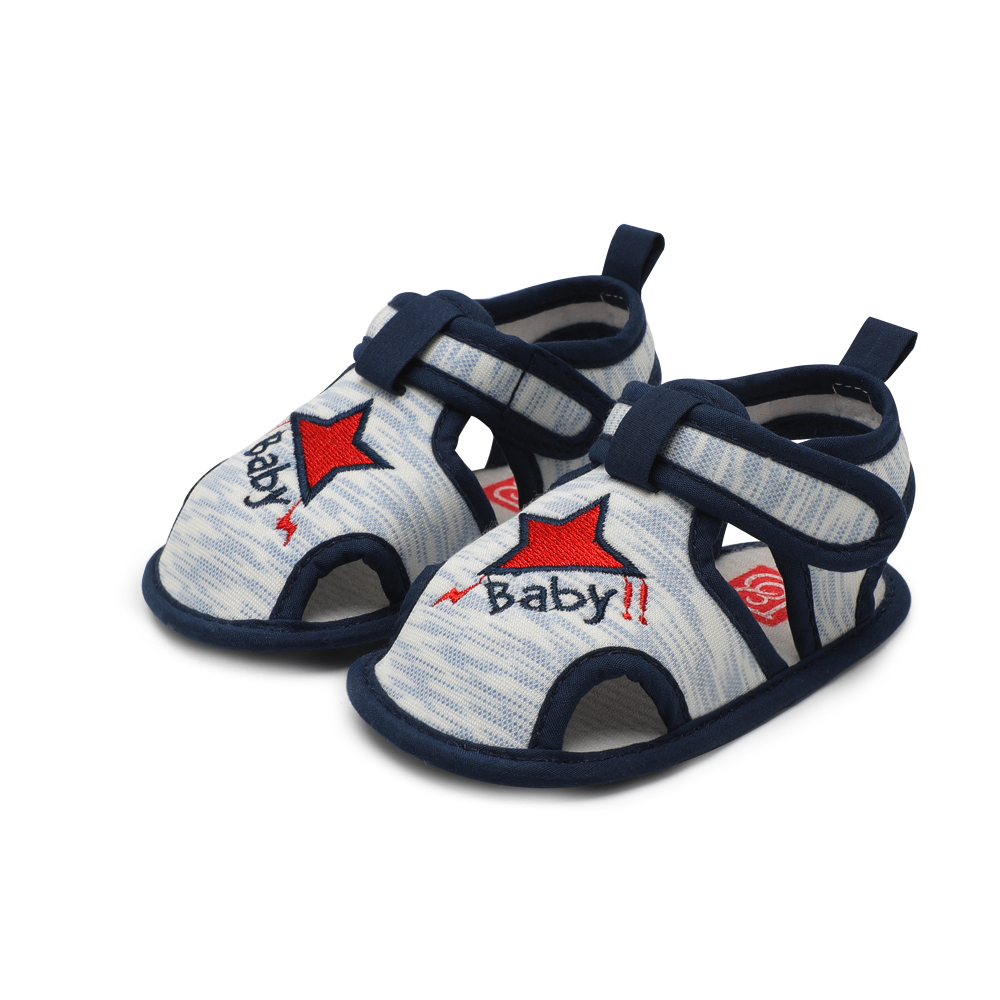 Hot sale Cotton fabric Cartoon print 0-2 years boy cool toddler baby sandals