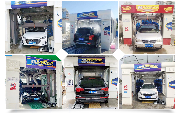 High Pressure Tunnel Car Wash System With Air Dryer Air Brushes 9600x3800x3400MM