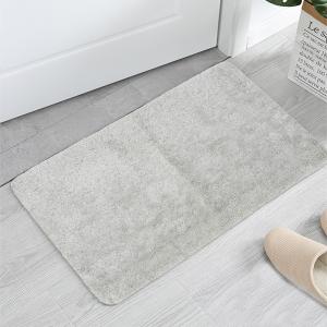 Quality 17X24 Inch Shaggy Bathroom Indoor Mats Anti Skid Absorbent Shower Bath Mat wholesale
