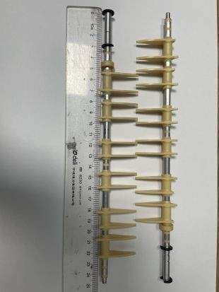 ATM parts Wincor Nixdorf Note Diverter Shaft, Plastic Teeth, 245 long, 12 3Teeth