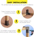 Exterior DIY Project with Electrophoretic Coating 4x4 DIY Modular Pergola Post