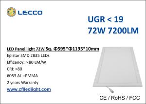 Quality SMD 2835 Rectangle Led Panel Light 600 x 1200 For Kitchen / Office 7200 LM wholesale