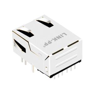 Quality LPJK9002A83NL 10G Base-T Single Port Low Porfile Integrated Magnetics RJ45 Connector Tab Down Green&amp;Yellow/Green Led wholesale