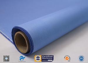 Quality Double Sides Blue Silicone Coated Fiberglass Cloth Temperature 260℃ wholesale