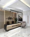 ISO9001 Office Reception Desk Joint Seamless NFS For Beauty Salon