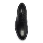 Black Lace Up Anti Odor Breathable Mens Genuine Leather Casual Shoe