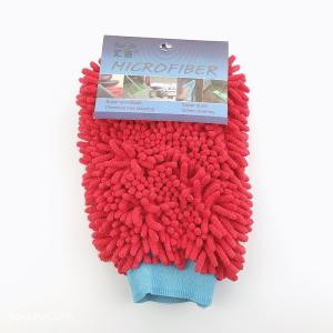 Quality 100% Polyester 1200gsm Microfiber Car Cleaning Wash Mitt With Elastic Cuff wholesale