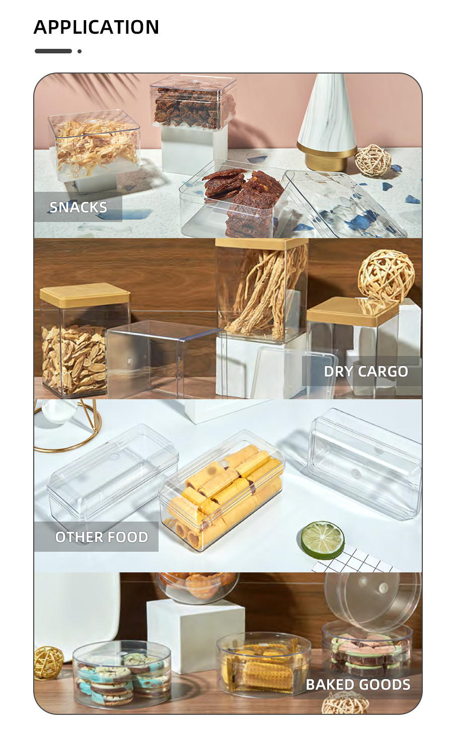 Dessert Cake Customize Packing Boxes Transparent PET Square Food Packaging Boxes