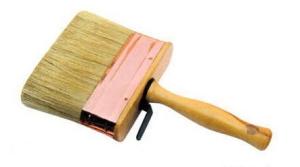 Quality Double Boiled White Bristle House Paint Brush Nylon Polyester Brush 6inch wholesale