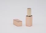 Square Gold Aluminum Magnet Lip Balm Containers Bulk