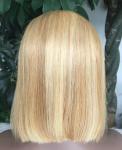 Short Bob Straight Human Hair Lace Closure Wig Transparent 13X4 Lace Frontal Wig