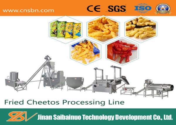 Industrial Corn Snacks Making Machine Cheese Processing Extruder Line No