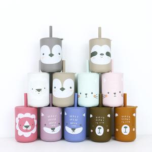 Quality BPA Free Straw Cup Silicone Coffee Mug For Toddler Kids Drinking wholesale
