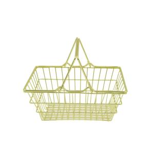 Quality Custom Supermarket Accessories Stainless Steel Gold Nail Polishes Shopping Basket wholesale