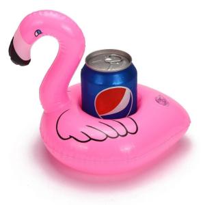 Quality Flamingo Pool Floating PVC Inflatable Can Holder for Party,promotional gifts wholesale