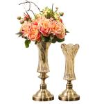 Classical Crystal Glass Transparent Vase Flower Display Glass Vase