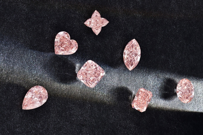 Fancy Cut Flower Shape Lab Grown Baby Pink Diamonds IGI Certified VVS Clarity
