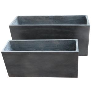 Quality Matte Rectangle Fiber Clay Planter With Drainage Holes wholesale