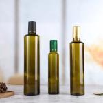 Square Dark Green Marasca Cooking Olive Oil Glass Bottles 100ml 250ml 500ml