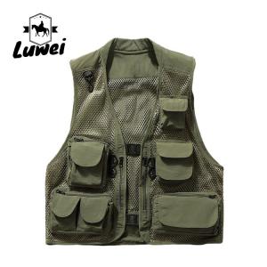 Quality Hot Sale Outdoor Men's Photography Vest Camouflage Utility Mesh Vest Multi-pocket Fishing Men Leisure Mesh Vest wholesale