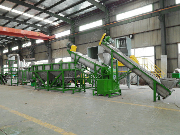 High Efficient Plastic Washing Recycling Machine With Multiple Hot Washing Tanks