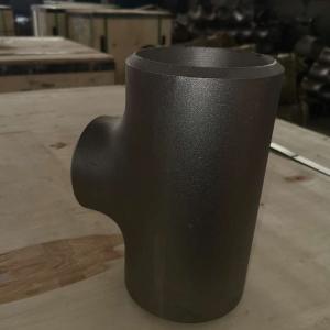 Quality A234 Wpb Sch40 Butt Welded Carbon Steel Tees Black Pipe Tee DN25 ASTM B16.9 wholesale