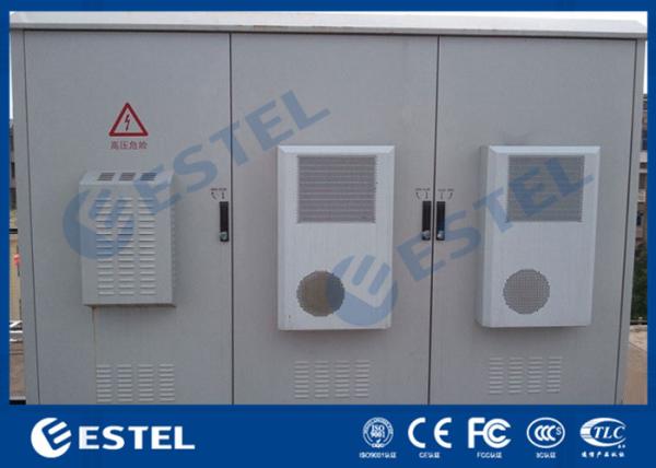 IP55 Outdoor Power Cabinet Three Bay Telecommunications Shelter With Air