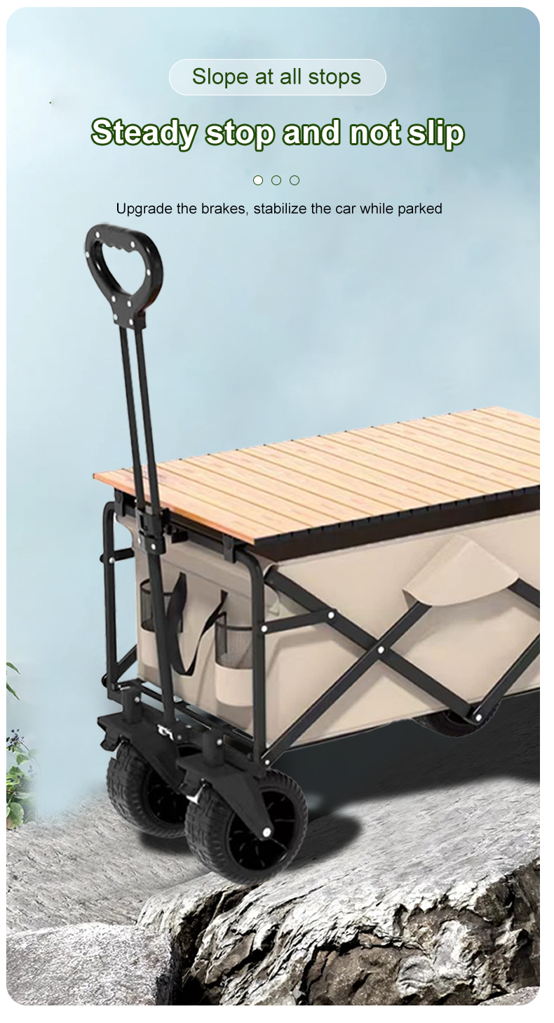 Collapsible Iron Wagon for Outdoor Activities Portable and Lightweight