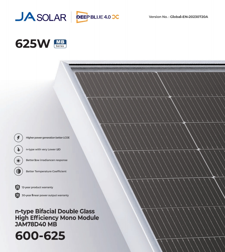 Best 620W N-Type Monocrystalline Solar Panels with 2.0mm Tempered Low Iron Glass