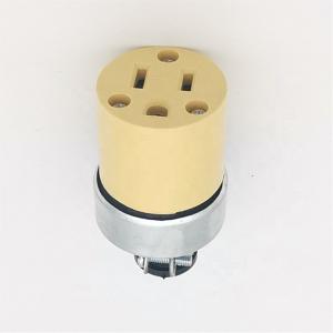 Quality South America Type U44 3S Copper Yellow 3 Pin Flat Socket wholesale