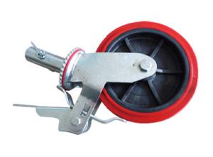 China Scaffolding Swivel Casters Cast Iron Rim Wheel for Adjustable Screw Jack Base on sale