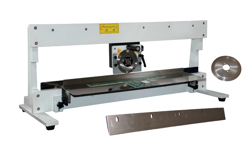 Economic V-Cut PCB Separator Factory Machine with Circular and Linear Blades