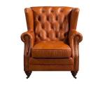 High Back Tufted Aviator Aluminum Wing Chair