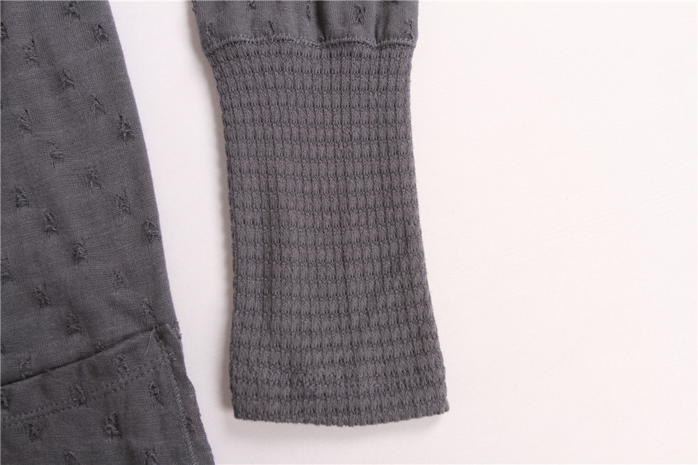 Fashion Spring Autumn 100% Cotton Women Knitted Hoodie